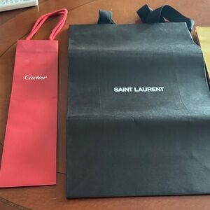 Saint Laurent Bulgari Burberry Prada Cartier papers Bags